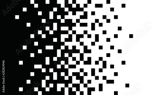 Pixel gradient Speed seamless pattern Vector line texture Fast effect design Black elements on white background