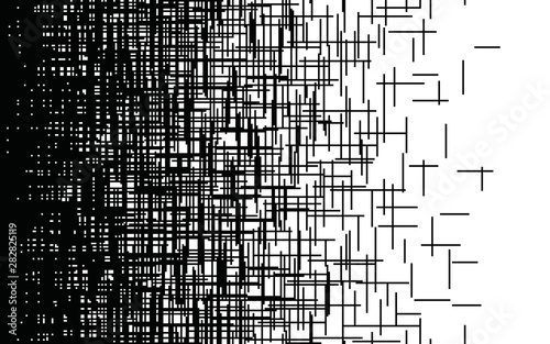 Speed vertical and horizontal lines Gradient seamless pattern Vector pixel texture Fast effect design Black elements on white background