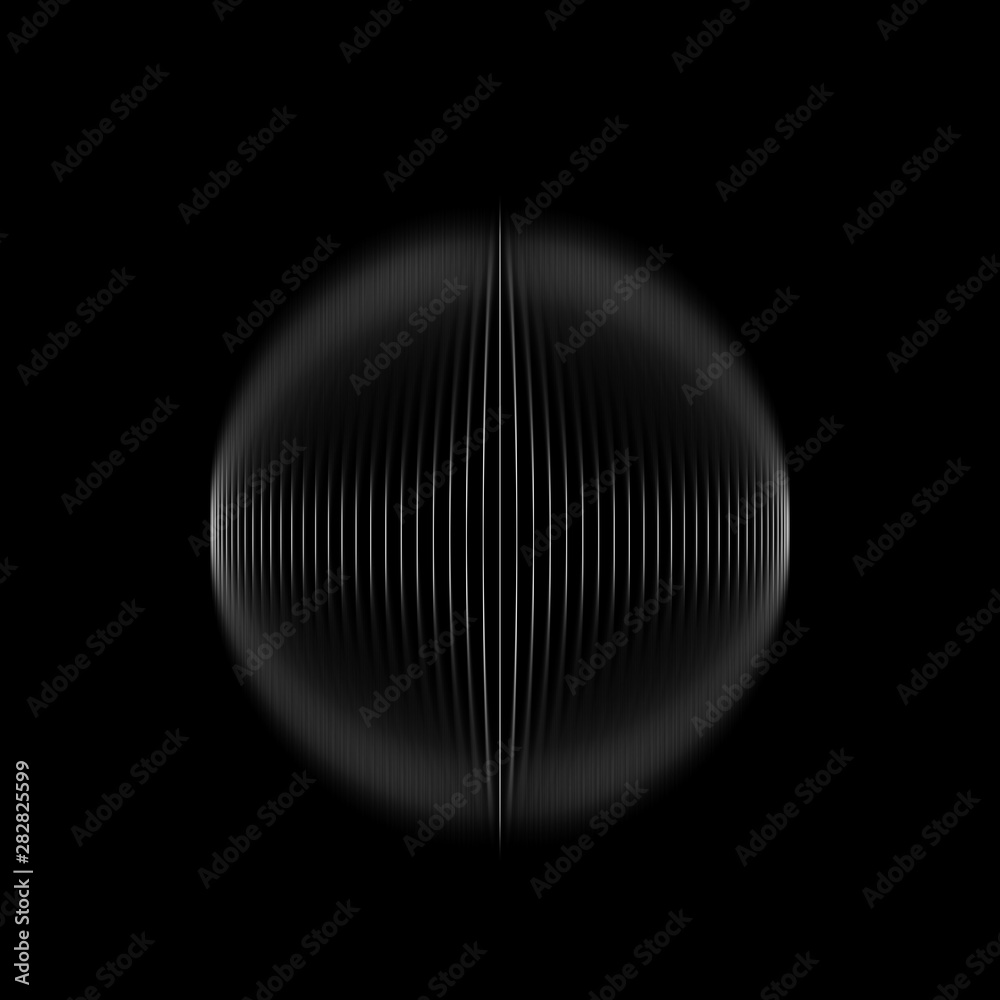Abstract blurred high-tech spherical object