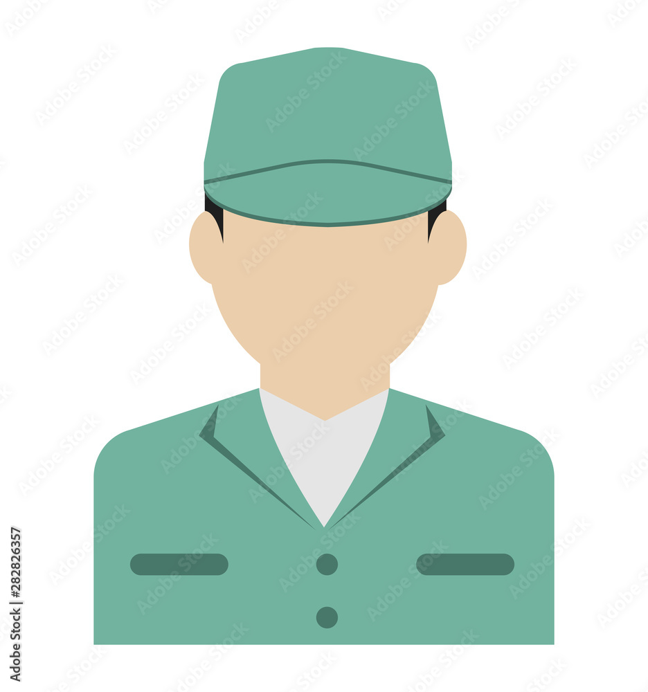 Young male worker avatar flat illustration (upper body) / blue collar worker, factory worker, janitor, service man Young male worker avatar flat illustration (upper body) / blue collar worker, factory worker, janitor, service man