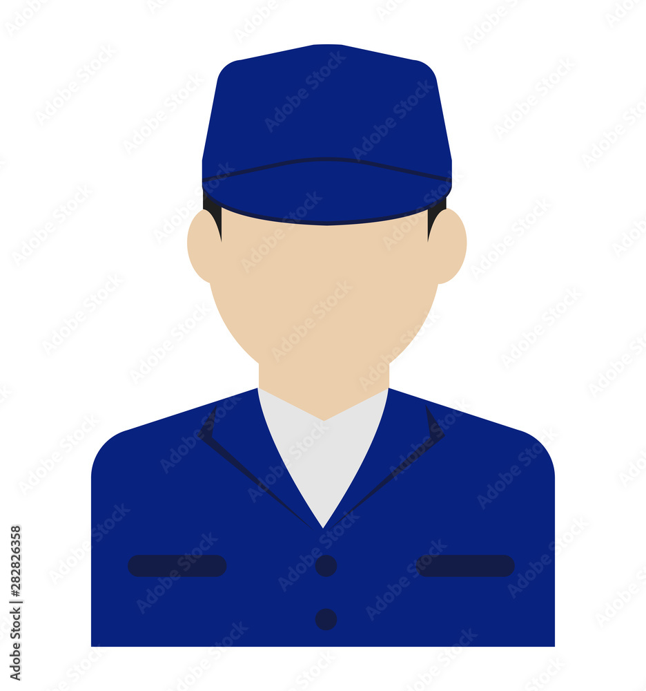 Young male worker avatar flat illustration (upper body) / blue collar worker, factory worker, janitor, service man Young male worker avatar flat illustration (upper body) / blue collar worker, factory worker, janitor, service man