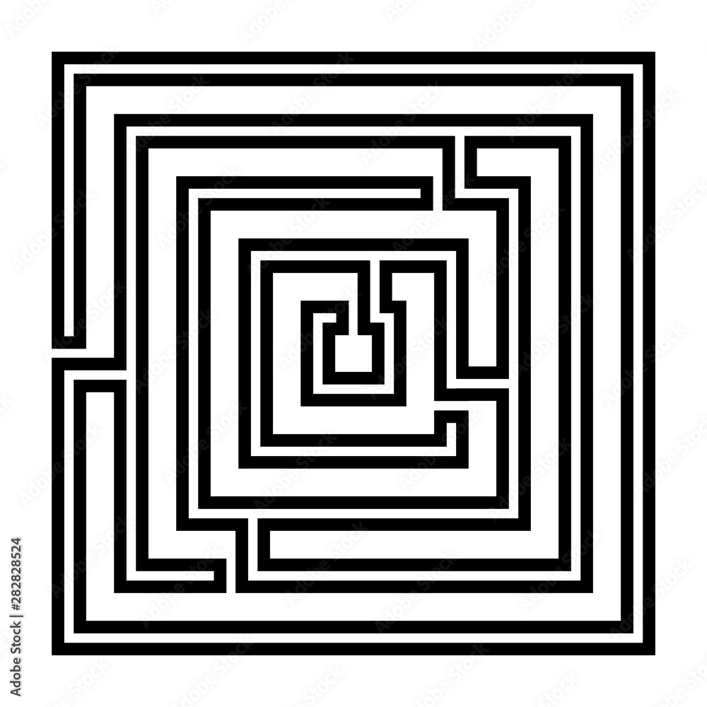 Maze line icon, logo isolated on white background