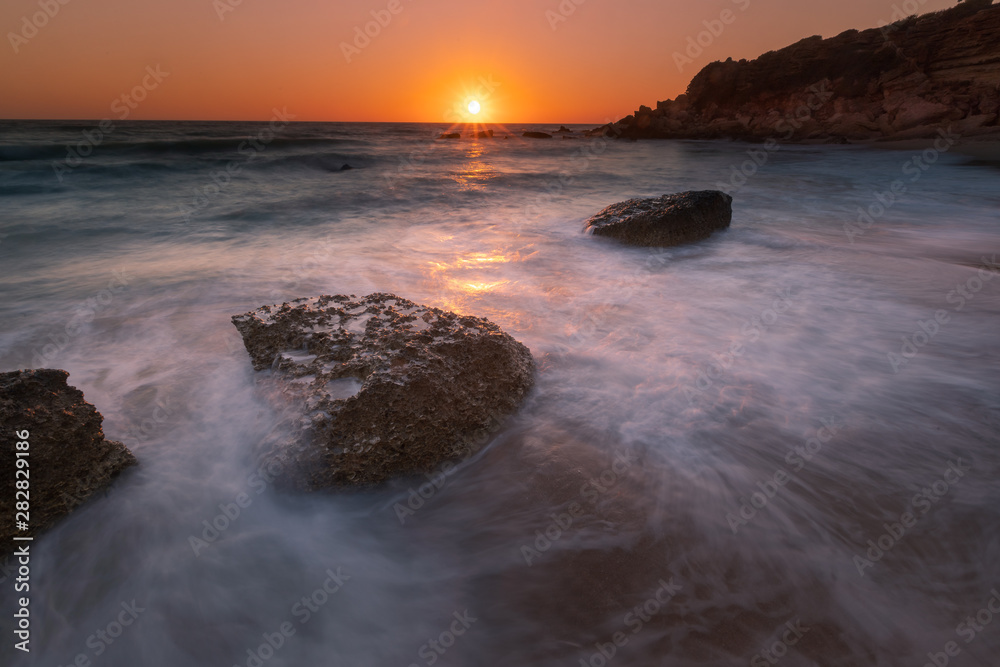 Obraz premium View from Roche cove at Conil de La Frontera, Cadiz, Andalucia, Spain.