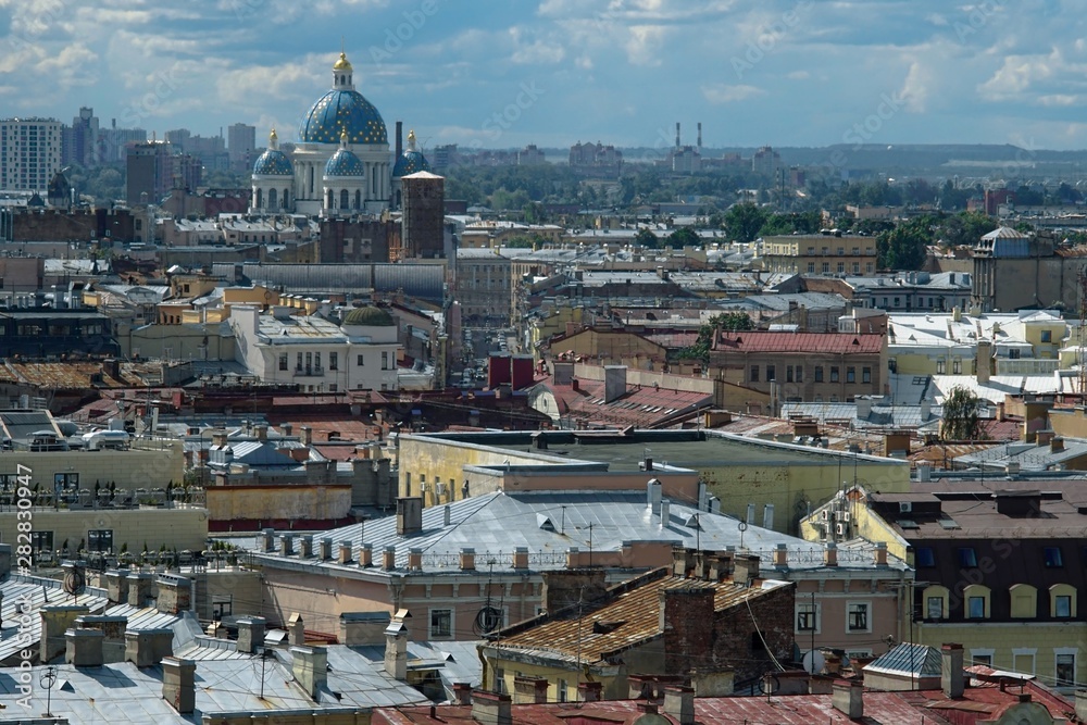 Panoramic morning view of St. Petersburg