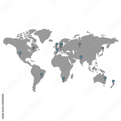 Weltkarte-blau
