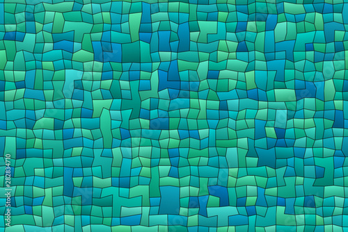 repeatable mosaic of pool floor with uneven tiles