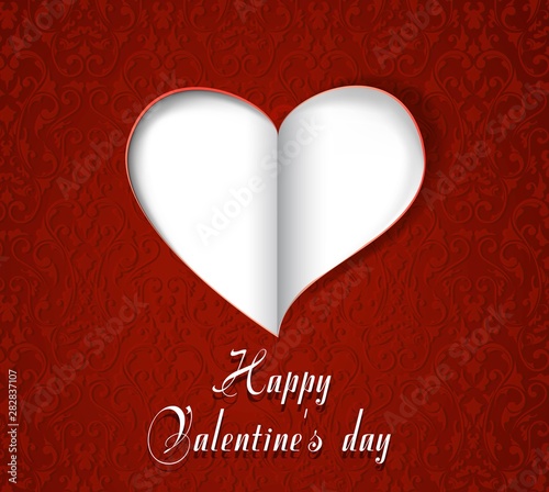 Beautiful love greeting card. Valentine's day poster