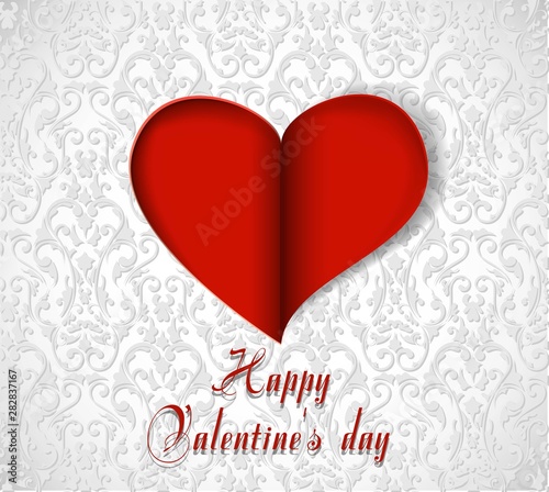 Beautiful love greeting card. Valentine's day poster