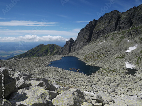 Tatry Wysokie - widok na Dolinę Furkotną i Wielki Niżni Furkotny Staw photo