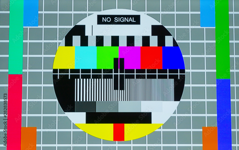 No signal and Television test screen Stock Illustration Adobe Stock