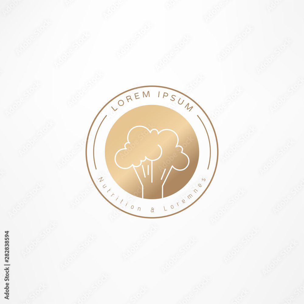 Luxury broccoli logo/sign design. Vector image. Luxury broccoli logo/sign design. Vector image.