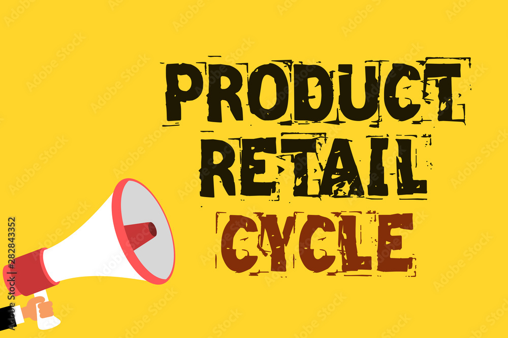 Handwriting text writing Product Retail Cycle. Concept meaning as brand