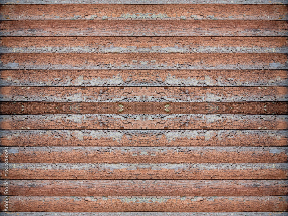 Brown color old wooden background with horizontal stripes