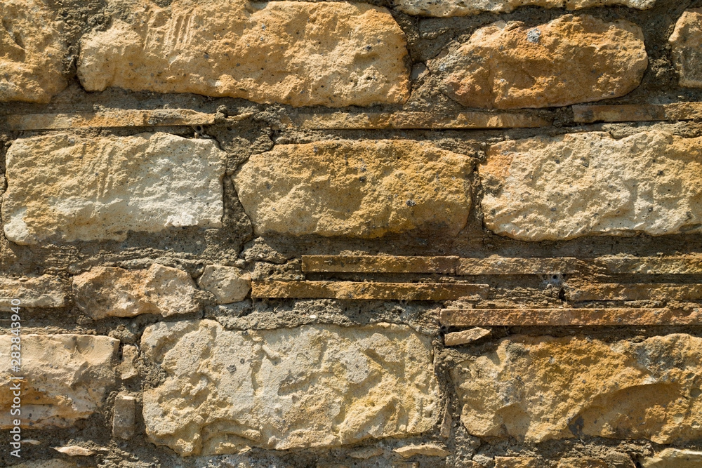 Fototapeta premium limestone brickwork background