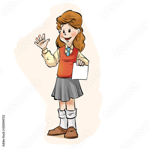 student figure with school uniform