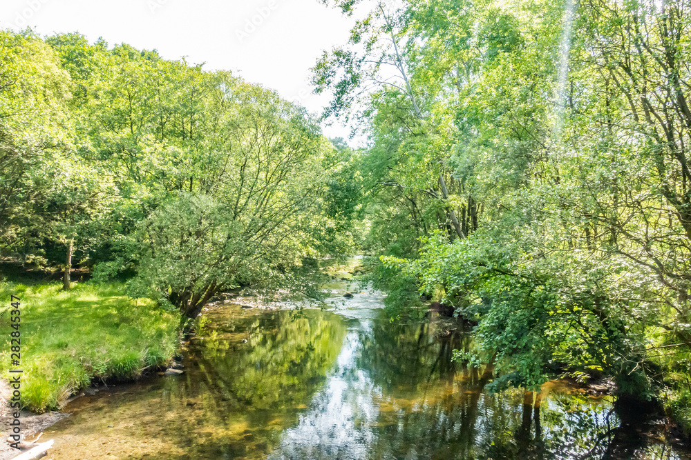 The upper reaches of the River Severn in the Llanidloes countryside, Wales The upper reaches of the River Severn in the Llanidloes countryside, Wales