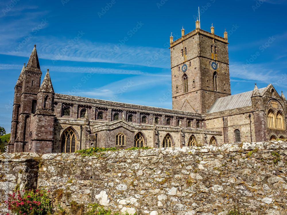 St Davids Cathedral, a religious site that has been for daily prayer since the 6th Century in the city of St Davids, Pembrokeshire, Wales