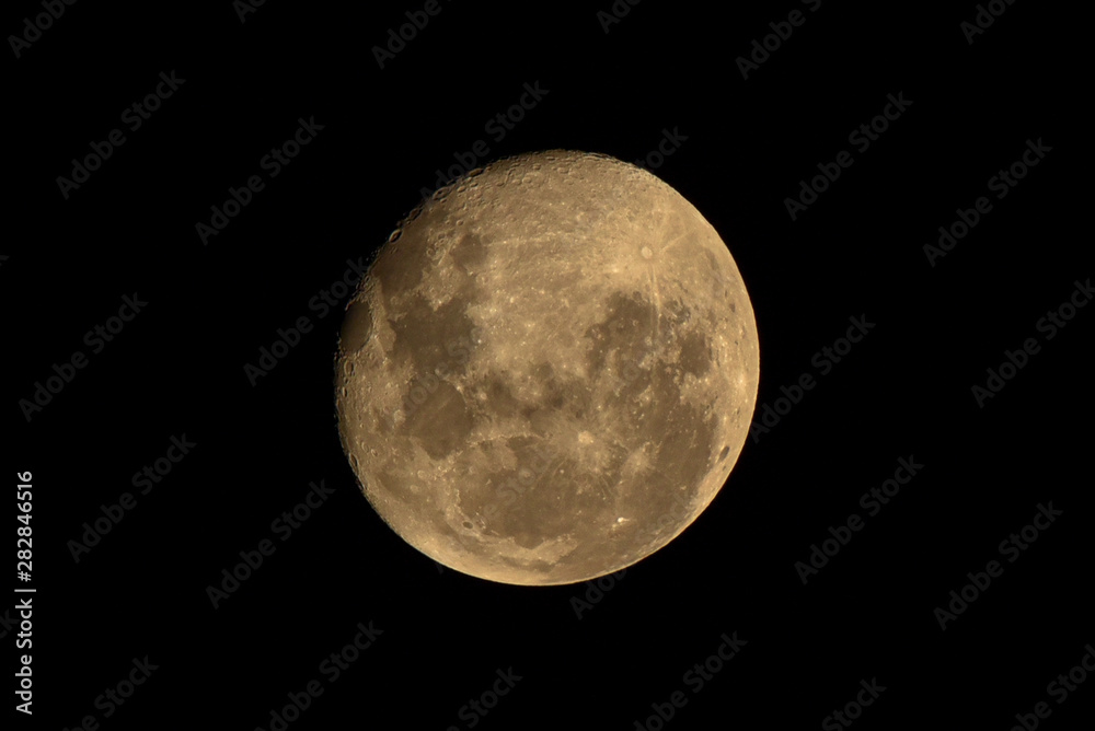 Crescent moon in the dark night. Crescent moon in the dark night.