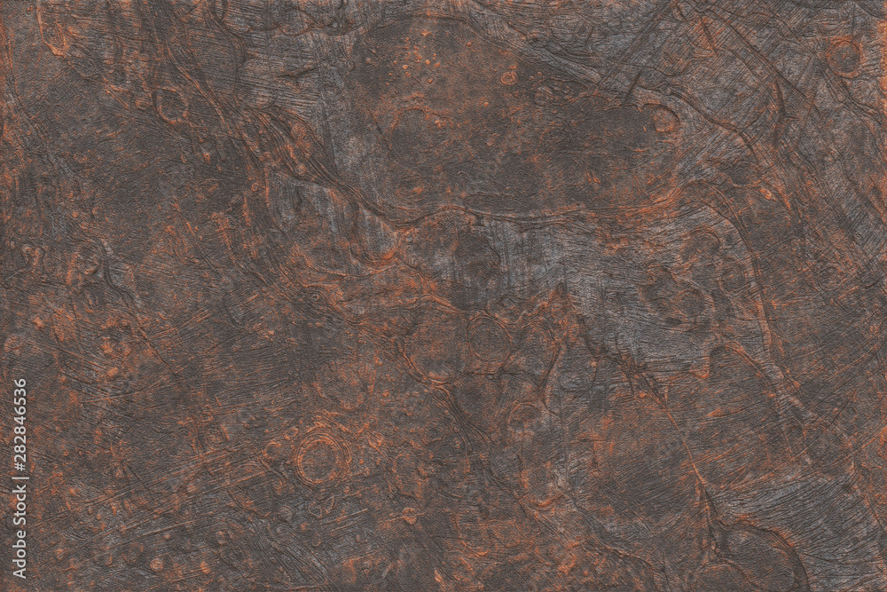 Oxidized material - environmental impact, metallic pattern