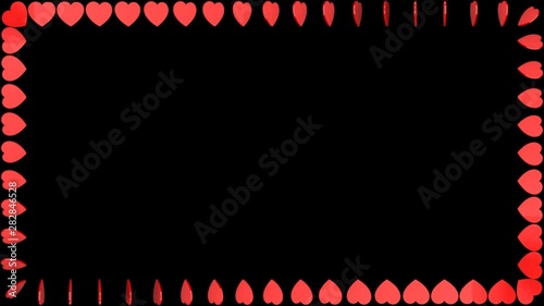 Frame - Rotating Red Hearts