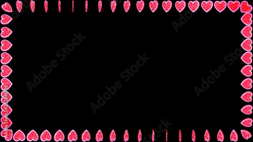 Frame-Rotating Red Shimmering Hearts-2