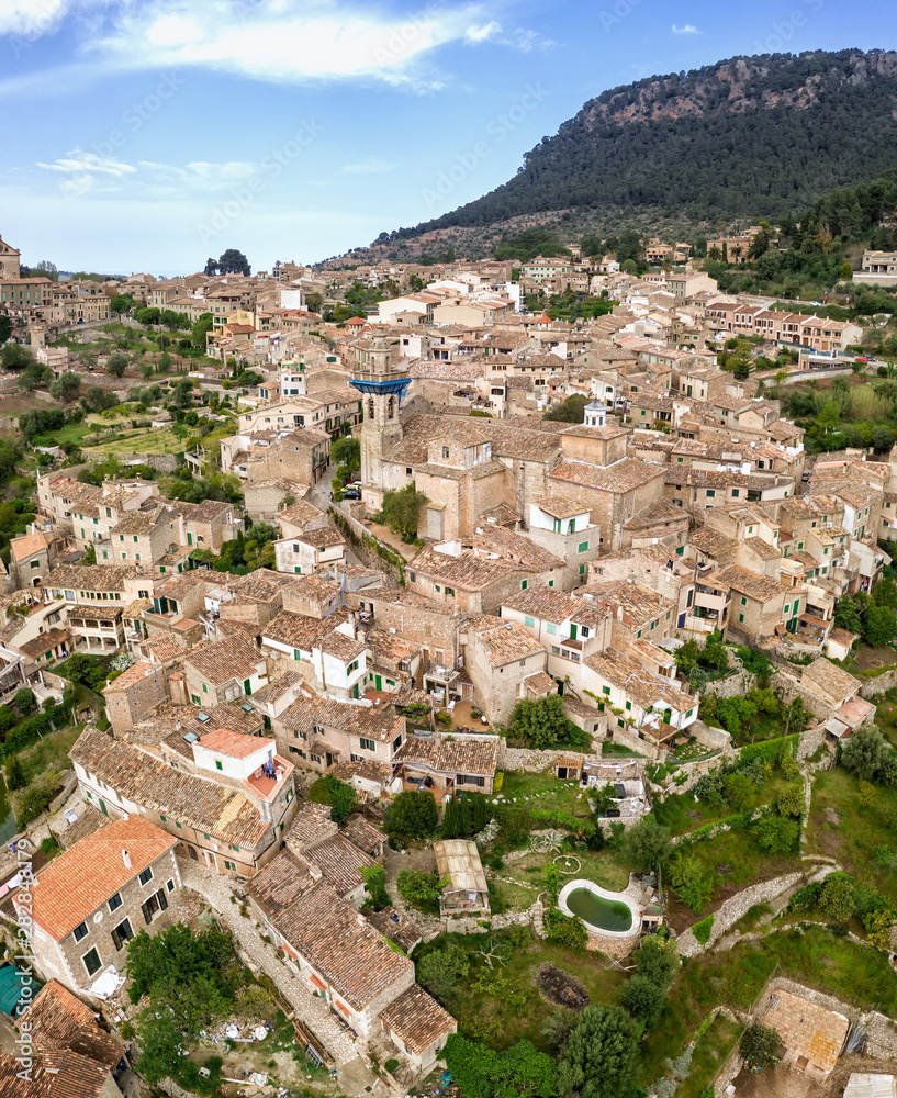 small old authentic village in the mountains, valldemossa, malorca, spain