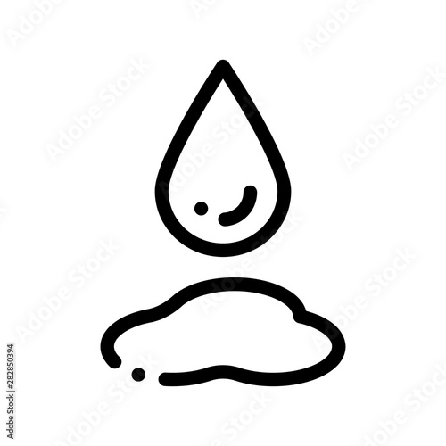 Drop Minor Bleeding Vector Sign Thin Line Icon. Minor Bleeding Symptomp Of Pregancy Pictogram. Blood Characteristic And Diagnosis Of Future Mother Template Monochrome Contour Illustration photo