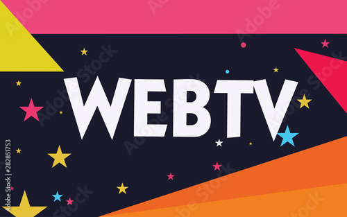 Word writing text Webtv. Business concept for Internet transmission programs produced both online and traditional. photo