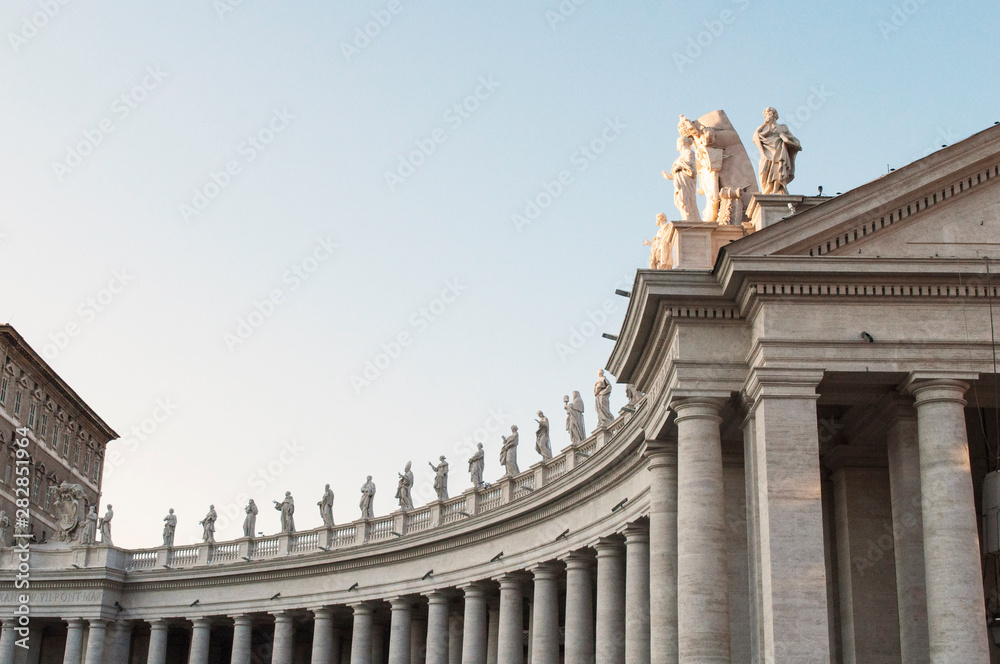 Columns of St Peters basilica di san Pietro Vatican Rome Italy