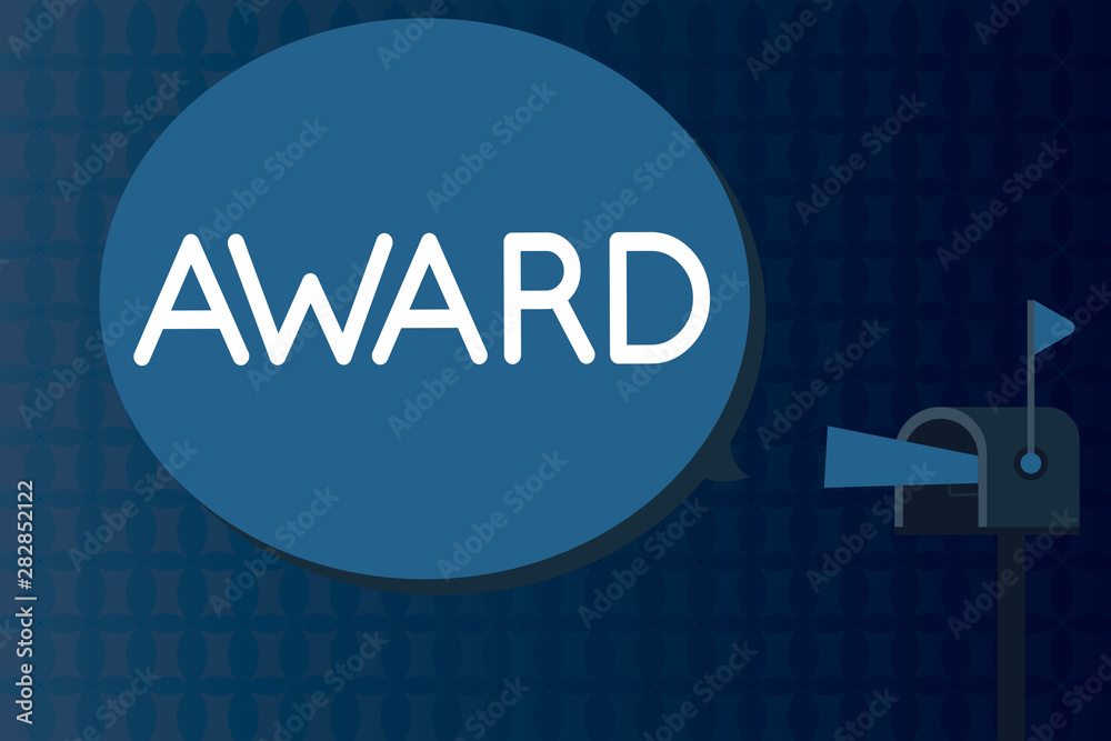 Text sign showing Award. Conceptual photo Prize and other mark of recognition given in honor of an achievement. Text sign showing Award. Conceptual photo Prize and other mark of recognition given in honor of an achievement.