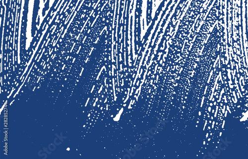Grunge texture. Distress indigo rough trace. Extra