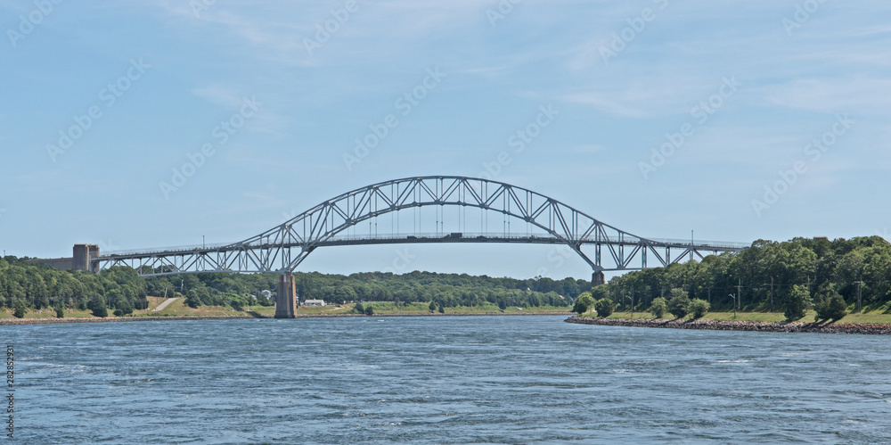 The Sagamore Bridge is one of two road bridges crossing the Cape Cod Canal in Massachusetts, USA. The Sagamore Bridge is one of two road bridges crossing the Cape Cod Canal in Massachusetts, USA.