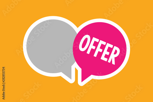 Tablou pe pânză Text sign showing Offer