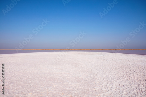 Panorama of the salt beach