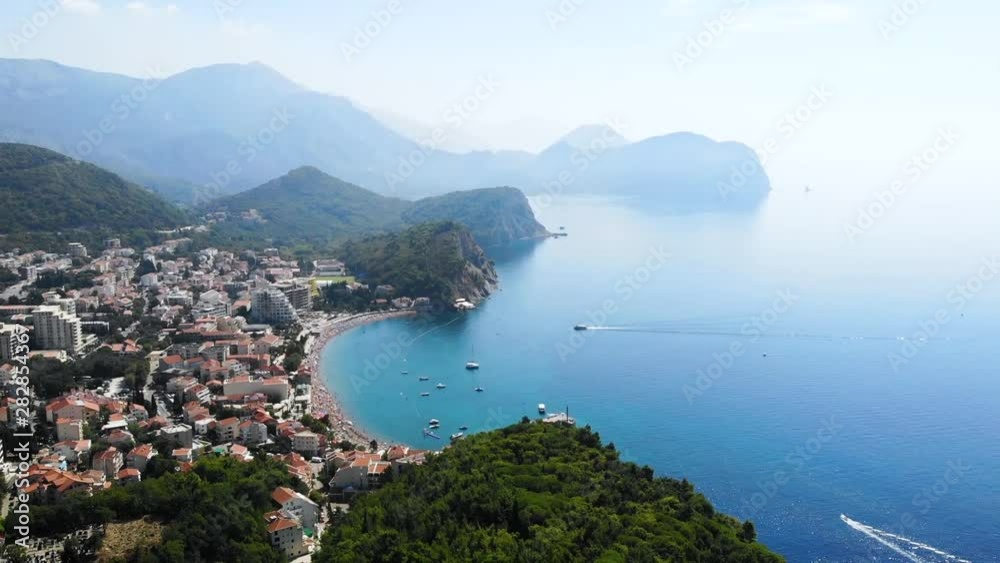 View on city at sea shore at Montenegro View on city at sea shore at Montenegro