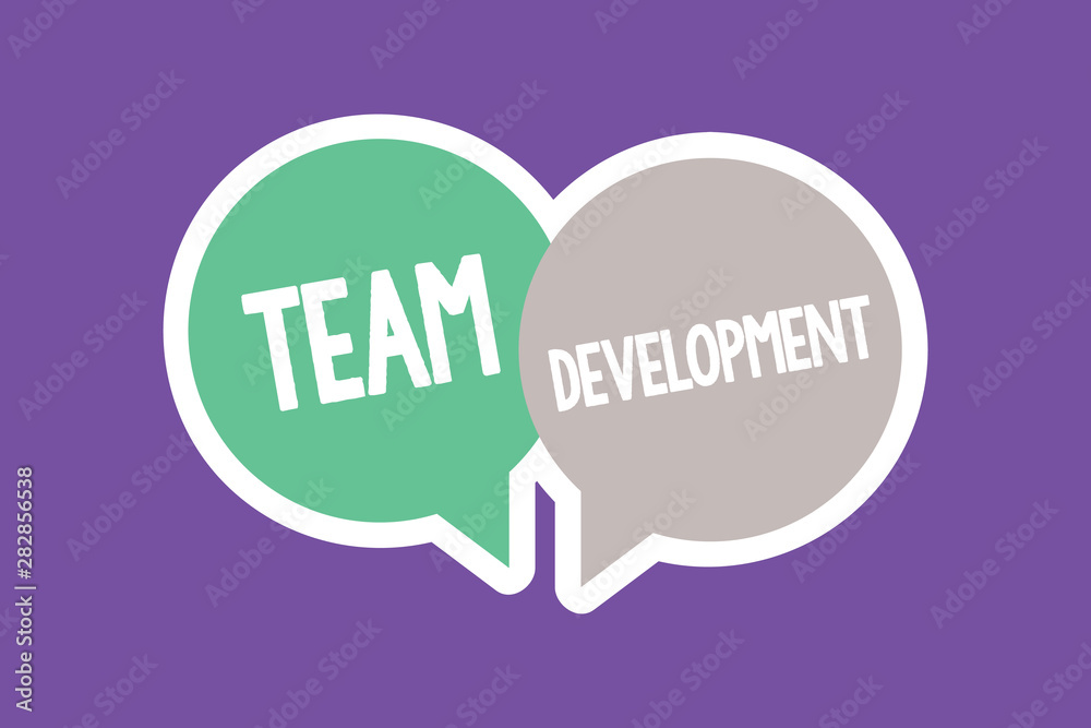Text sign showing Team Development. Conceptual photo learn why and how small groups change over time with graphs. Text sign showing Team Development. Conceptual photo learn why and how small groups change over time with graphs.