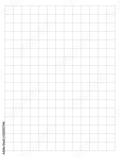 White grid paper background, vector