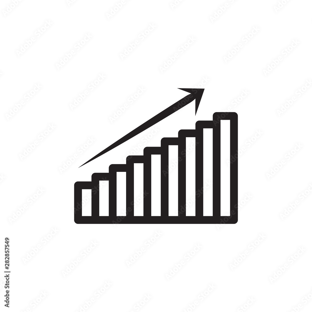 flat line growth bar icon. Logo element illustration. growth bar design. vector eps 10 . growth bar concept. Can be used in web and mobile flat line growth bar icon. Logo element illustration. growth bar design. vector eps 10 . growth bar concept. Can be used in web and mobile