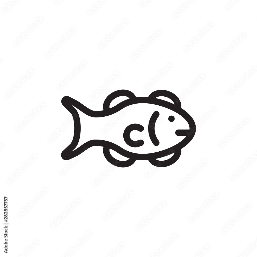 flat line fish icon. Logo element illustration. fish design. vector eps 10 . fish concept. Can be used in web and mobile . flat line fish icon. Logo element illustration. fish design. vector eps 10 . fish concept. Can be used in web and mobile .