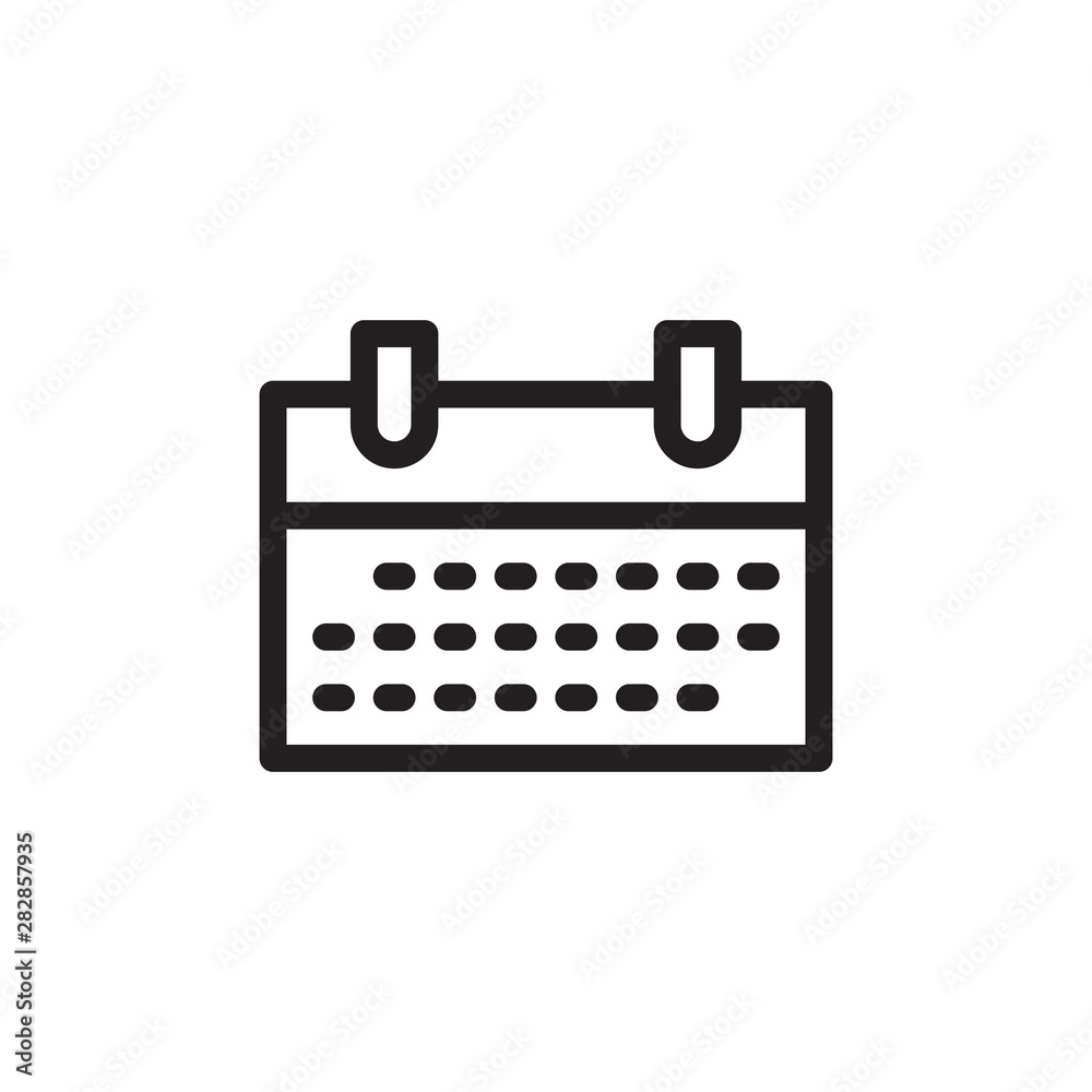flat line calendar icon. Logo element illustration. calendar design. vector eps 10 . calendar concept. Can be used in web and mobile . flat line calendar icon. Logo element illustration. calendar design. vector eps 10 . calendar concept. Can be used in web and mobile .