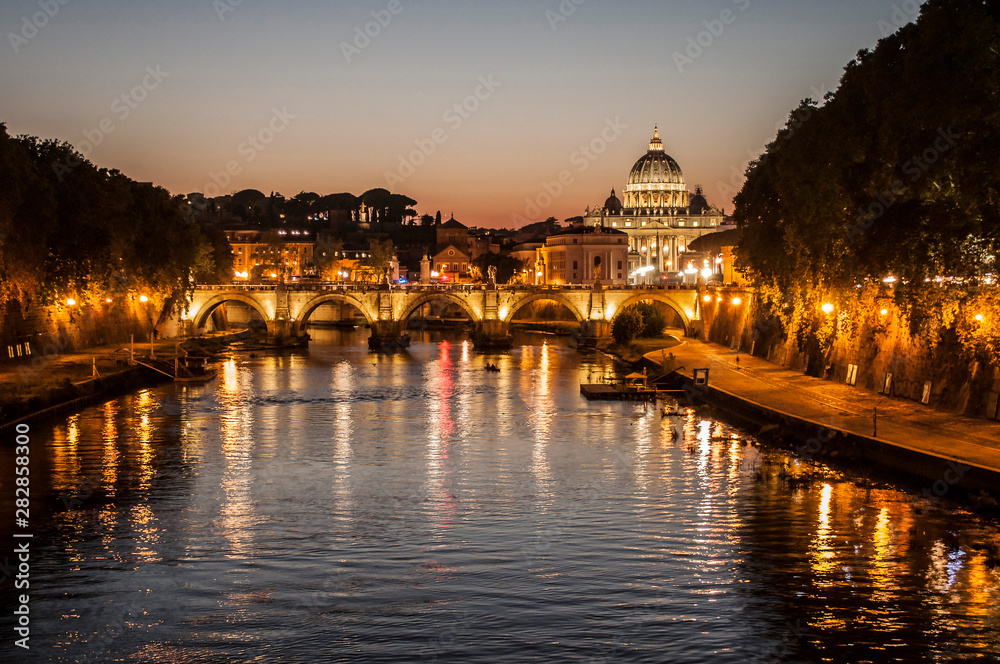 Rome Italy view by night