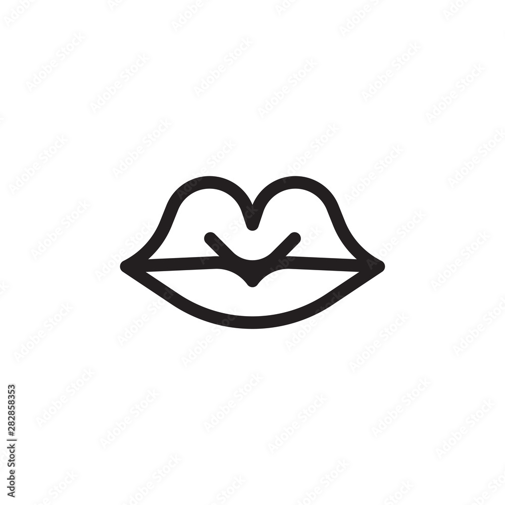 flat line kiss icon. Logo element illustration. kiss design. vector eps 10 . kiss concept. Can be used in web and mobile . flat line kiss icon. Logo element illustration. kiss design. vector eps 10 . kiss concept. Can be used in web and mobile .