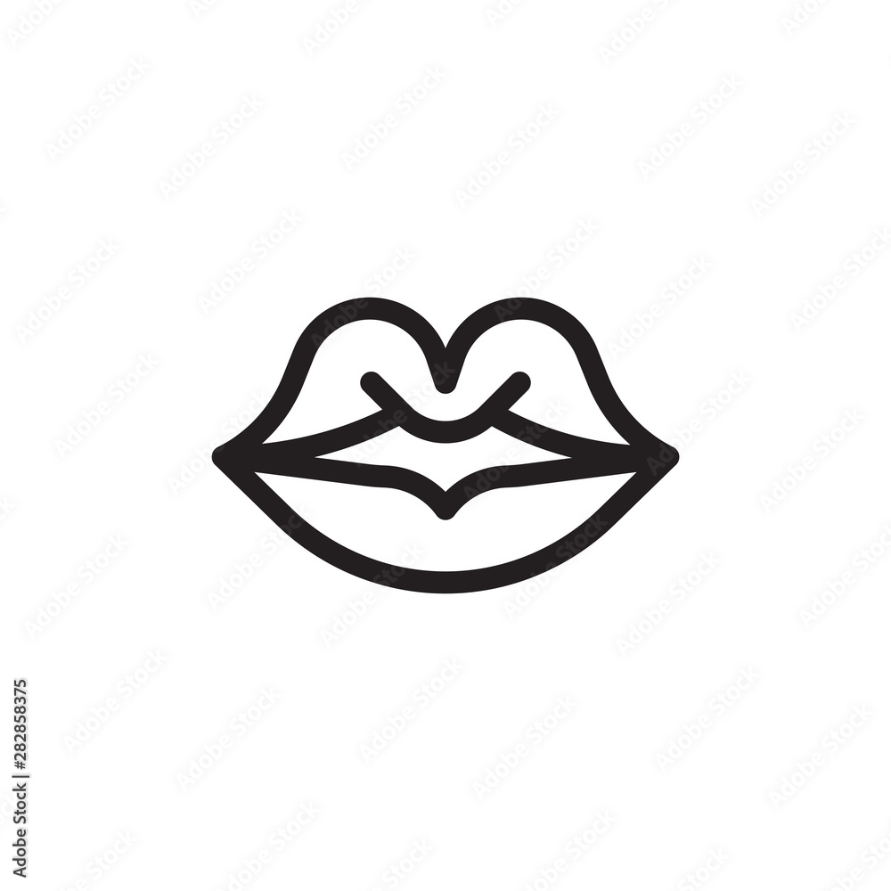 flat line kiss icon. Logo element illustration. kiss design. vector eps 10 . kiss concept. Can be used in web and mobile . flat line kiss icon. Logo element illustration. kiss design. vector eps 10 . kiss concept. Can be used in web and mobile .