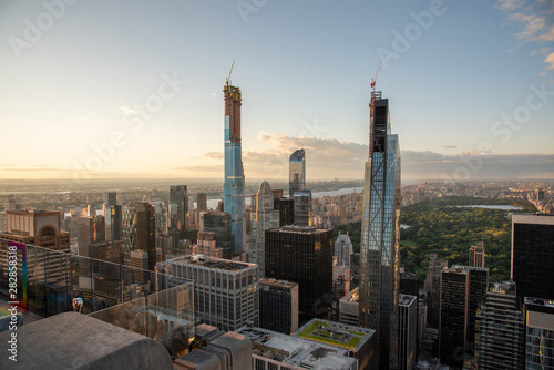 Looking North from the top of midtown Manhattan (NYC, USA)