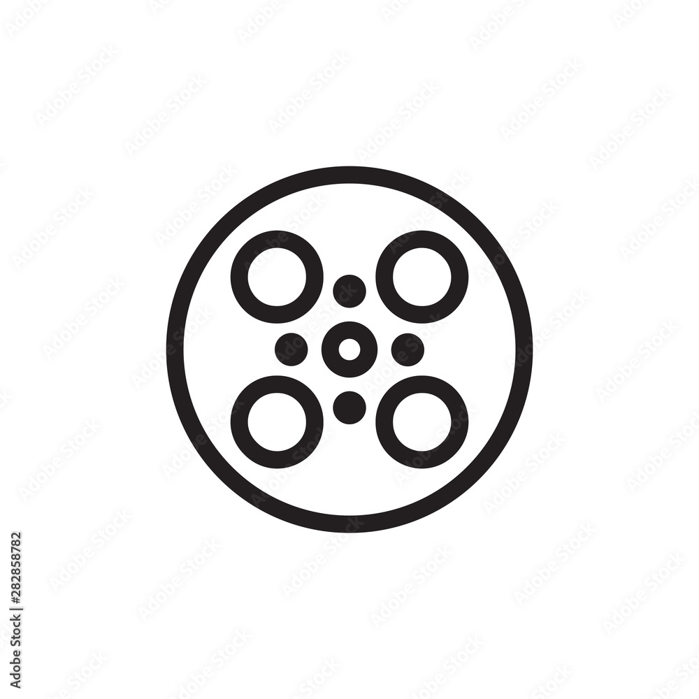 flat line film reel icon. Logo element illustration. film reel design. vector eps 10 . film reel concept. Can be used in web and mobile . flat line film reel icon. Logo element illustration. film reel design. vector eps 10 . film reel concept. Can be used in web and mobile .
