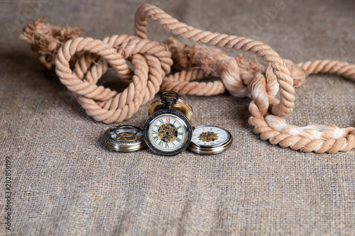 Vintage style shot. Antique clock.