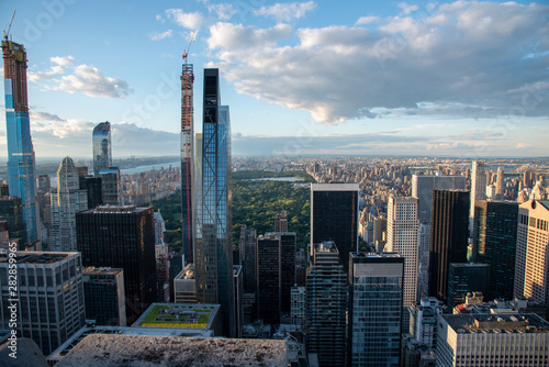 Looking North from the top of midtown Manhattan (NYC, USA)