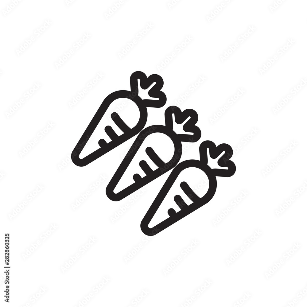 flat line carrot icon. Logo element illustration. carrot design. vector eps 10 . carrot concept. Can be used in web and mobile . flat line carrot icon. Logo element illustration. carrot design. vector eps 10 . carrot concept. Can be used in web and mobile .