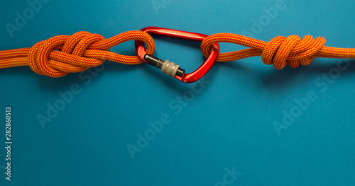 Equipment for climbing and mountaineering. photo