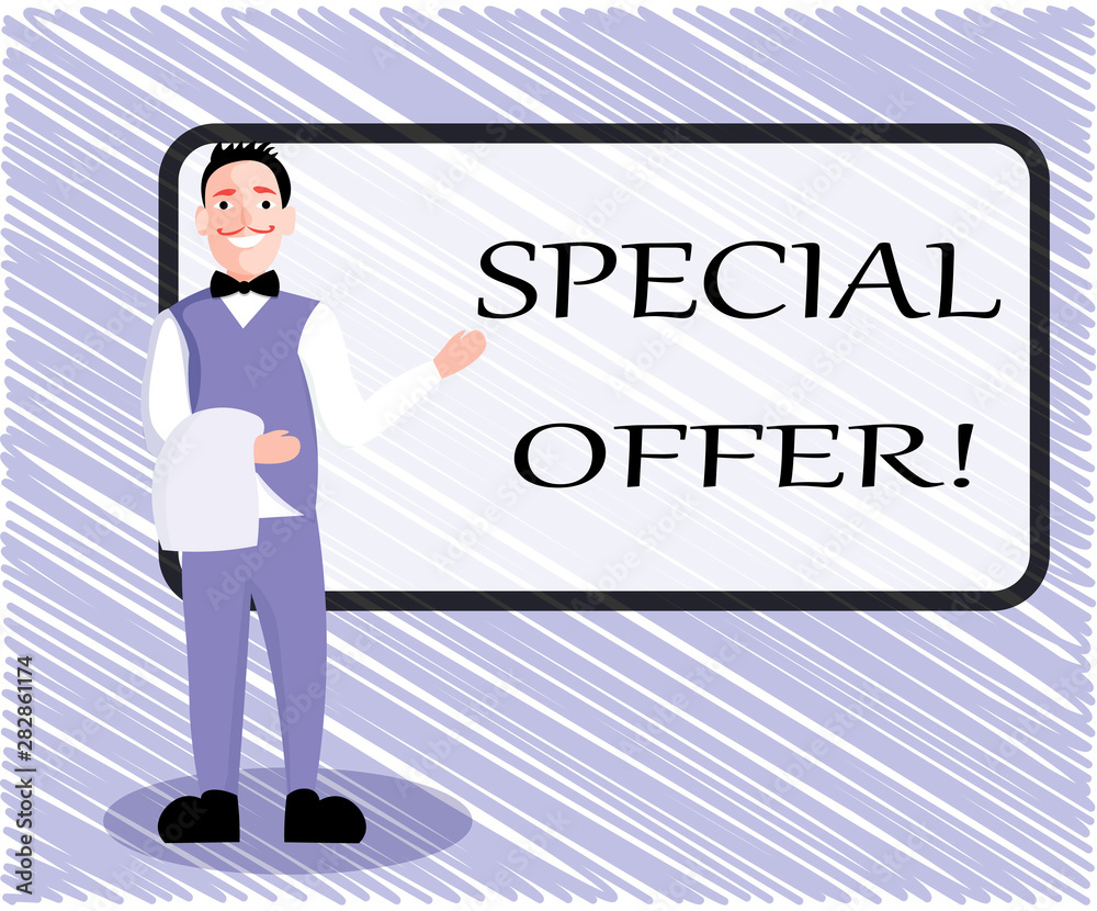 Text sign showing Special Offer. Conceptual photo Discounted price Markdown Promotional Items Crazy Sale. Text sign showing Special Offer. Conceptual photo Discounted price Markdown Promotional Items Crazy Sale.